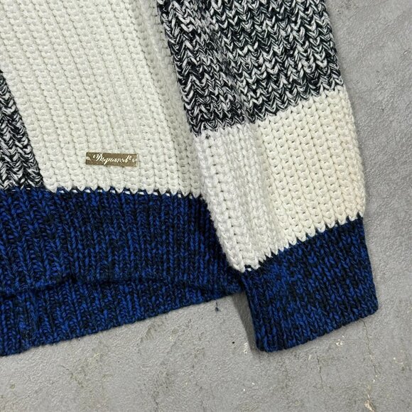 DSQUARED2 Chain Knit Sweater Made in Italy Heather Cotton Small - Picture 4 of 9